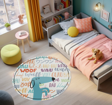 Tappeto di vinile animali abbaiare del cane - TenStickers