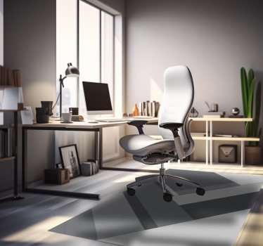 Tappeto in vinile ufficio geometrico grigio - TenStickers
