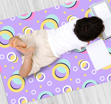 Tappeto in vinile bambini Cerchi colorati - TenStickers