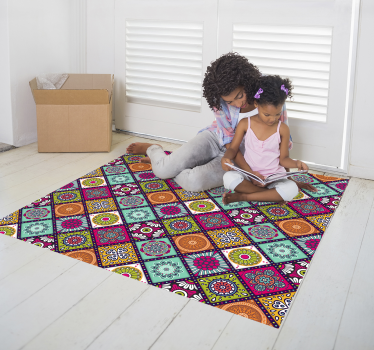 Tappeto vinile Mandala motivo mandala colorato - TenStickers