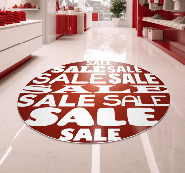 Tappeto in vinile rosso vendite di forma circolare - TenStickers