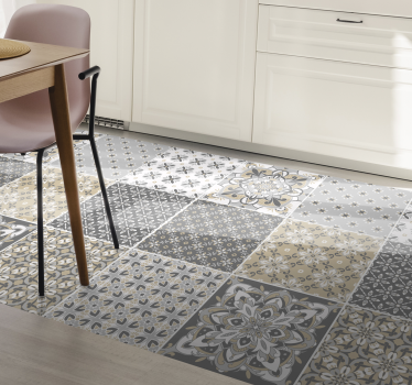 Tappeto in vinile cucina con piastrelle in stile marocchino - TenStickers