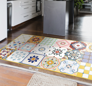 Tappeto vinile cucina modello idraulico colorato multiplo - TenStickers