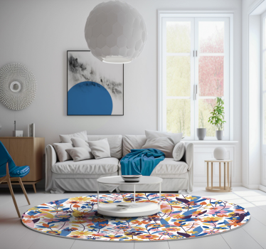 Tappeto in vinile fiori multicolori - TenStickers