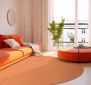 Tappeto vinile rotondo apricot crush - TenStickers