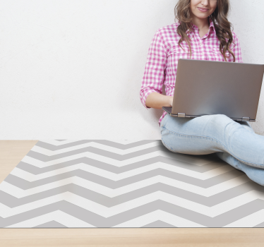 Tappeto in vinile minimal a righe beige - TenStickers