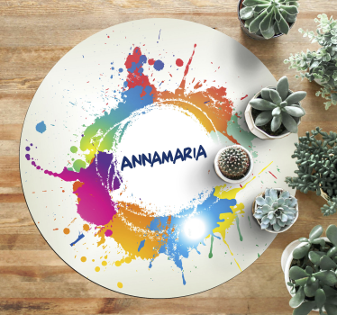 Tappeto in vinile nome Piccoli colori - TenStickers