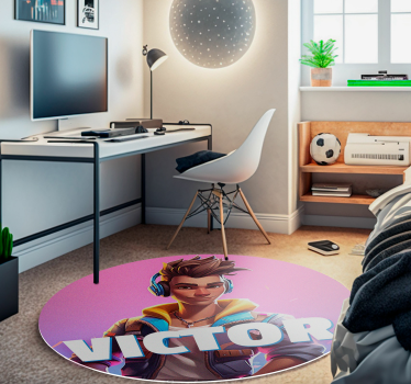 Tappeto in vinile personaggio maschile con nome - TenStickers