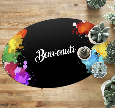 Tappeto in vinile con scritto "benvenuti" - TenStickers