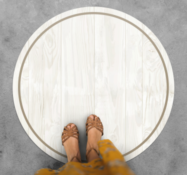 Tappeto in vinile stile retro/vintage legno bianco - TenStickers