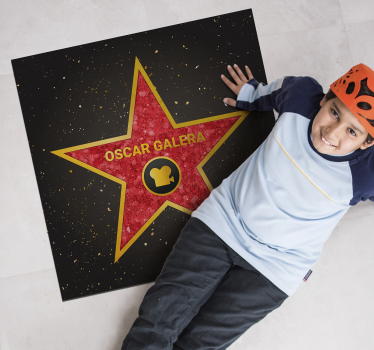Tappeto pvc stella hollywood personalizzabile - TenStickers