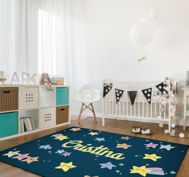Tappeto in vinile stelle per bambini personalizzabile - TenStickers