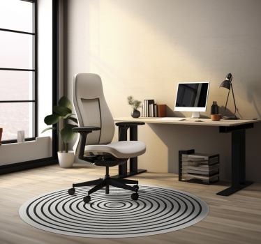 Tappeto in vinile ufficio linee arrotondate - TenStickers