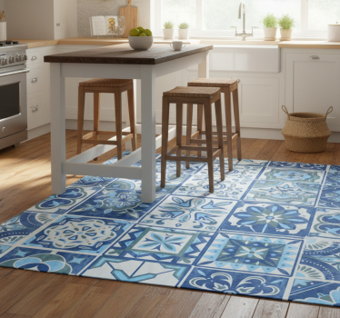 Tappeto pvc cucina adesivo piastrelle talavera - TenStickers