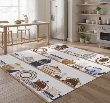 Tappeto pvc cucina con scaffali per stoviglie - TenStickers