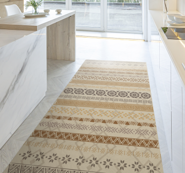 Tappeto pvc cucina geometrico terroso - TenStickers