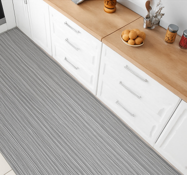 Tappeto pvc cucina grigio a strisce sottili - TenStickers