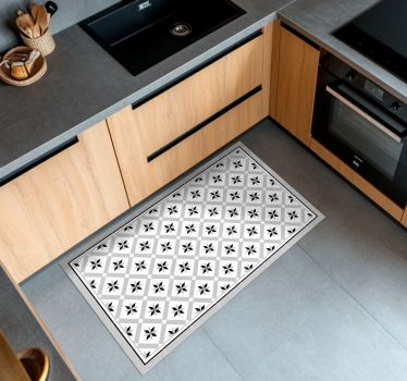 Tappeto pvc cucina grigio idraulico - TenStickers