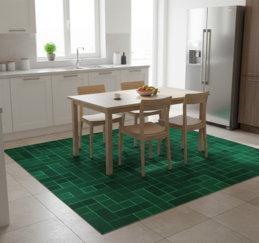 Tappeto pvc cucina mosaico astratto verde brillante - TenStickers