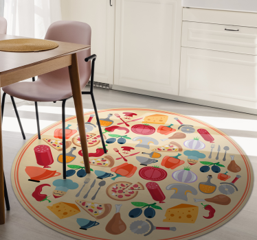 Tappeto pvc cucina motivi culinari - TenStickers