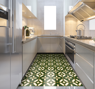Tappeto in vinile cucina ornamentazione geometrica - TenStickers
