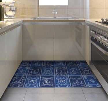 Tappeto pvc cucina ornamento in ceramica - TenStickers
