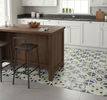 Tappeto pvc cucina piastrelle alionsa - TenStickers