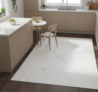 Tappeto pvc cucina piastrelle esagonali grigie eleganti - TenStickers