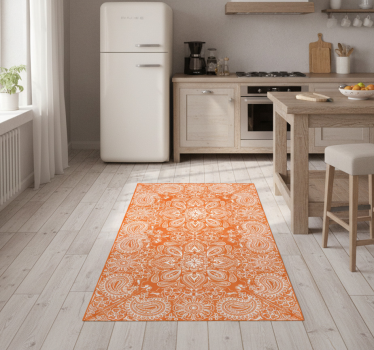 Tappeto pvc cucina piastrelle paisley frigorifero - TenStickers