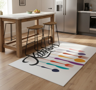 Tappeto pvc cucina posate da cucina - TenStickers
