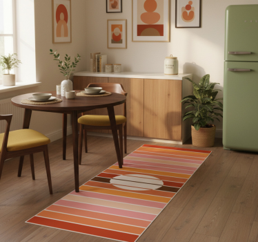 Tappeto pvc cucina sole anni 70 frigorifero - TenStickers