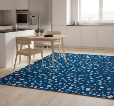 Tappeto pvc cucina terrazzo blu scuro - TenStickers