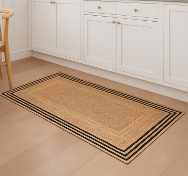 Tappeto pvc cucina texture juta naturale - TenStickers