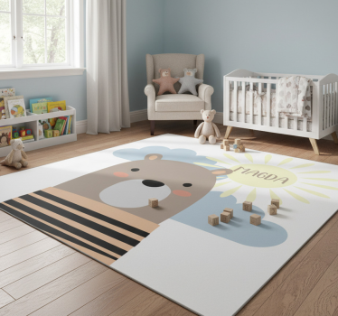 Tappeto vinile animali orso bruno personalizzabile - TenStickers
