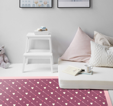 Tappeto vinile per bambini motivo a cuore diagonale - TenStickers