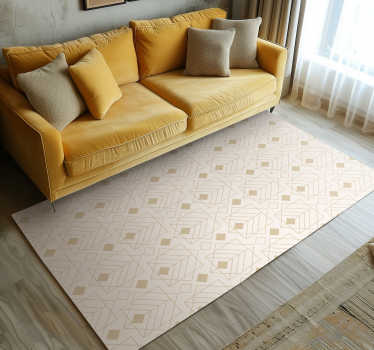 Tappeto vinile beige motivo art déco - TenStickers