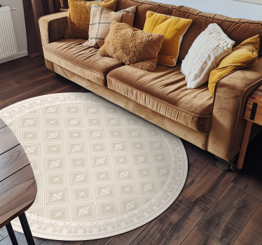 Tappeto vinile beige perdite tribali - TenStickers