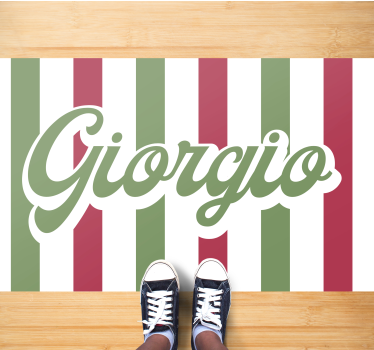 Tappeto vinile con nome bandiera italiana - TenStickers