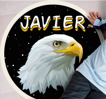 Tappeto vinile con nome aquila personalizzabile - TenStickers