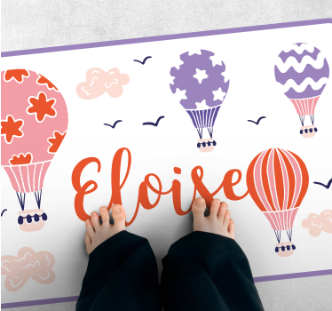Tappeto vinile con nome aria calda vibrante - TenStickers