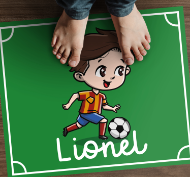Tappeto vinile con nome calcio personalizzabile - TenStickers