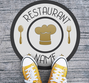 Tappeto vinile con nome circolo di chef personalizzato - TenStickers