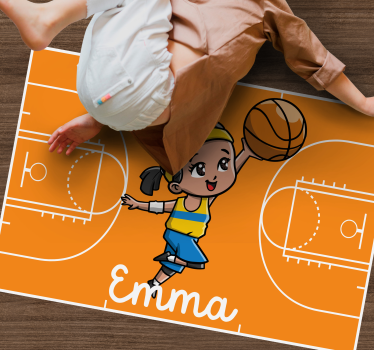 Tappeto vinile con nome corte personalizzata - TenStickers