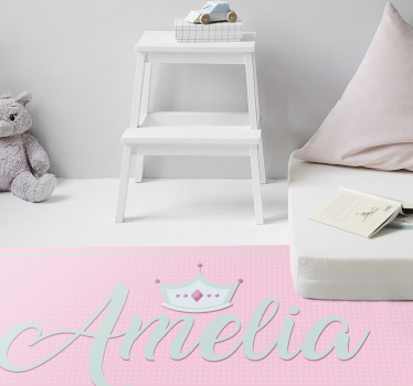 Tappeto vinile con nome nome rosa regale - TenStickers