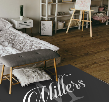 Tappeto vinile camera da letto elegante personalizzato - TenStickers