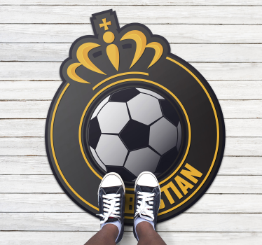 Tappeto vinile con nome emblema dello stemma del calcio - TenStickers