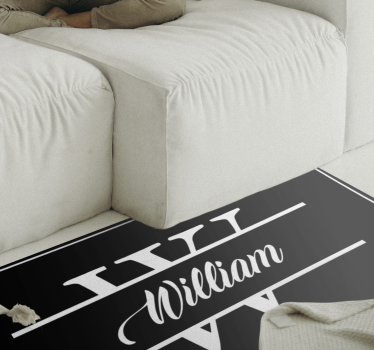 Tappeto vinile moderno nome e iniziale eleganti - TenStickers