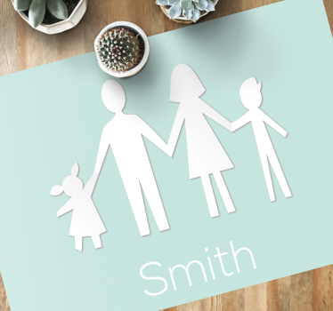 Tappeto vinile con nome famiglia personalizzabile - TenStickers