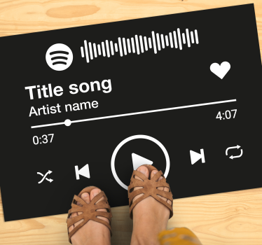 Tappeto vinile con nome interfaccia musicale personalizzata - TenStickers