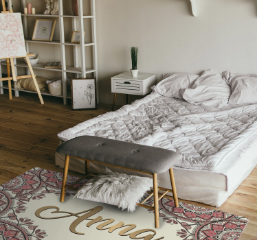 Tappeto vinile con nome mandala personalizzato - TenStickers